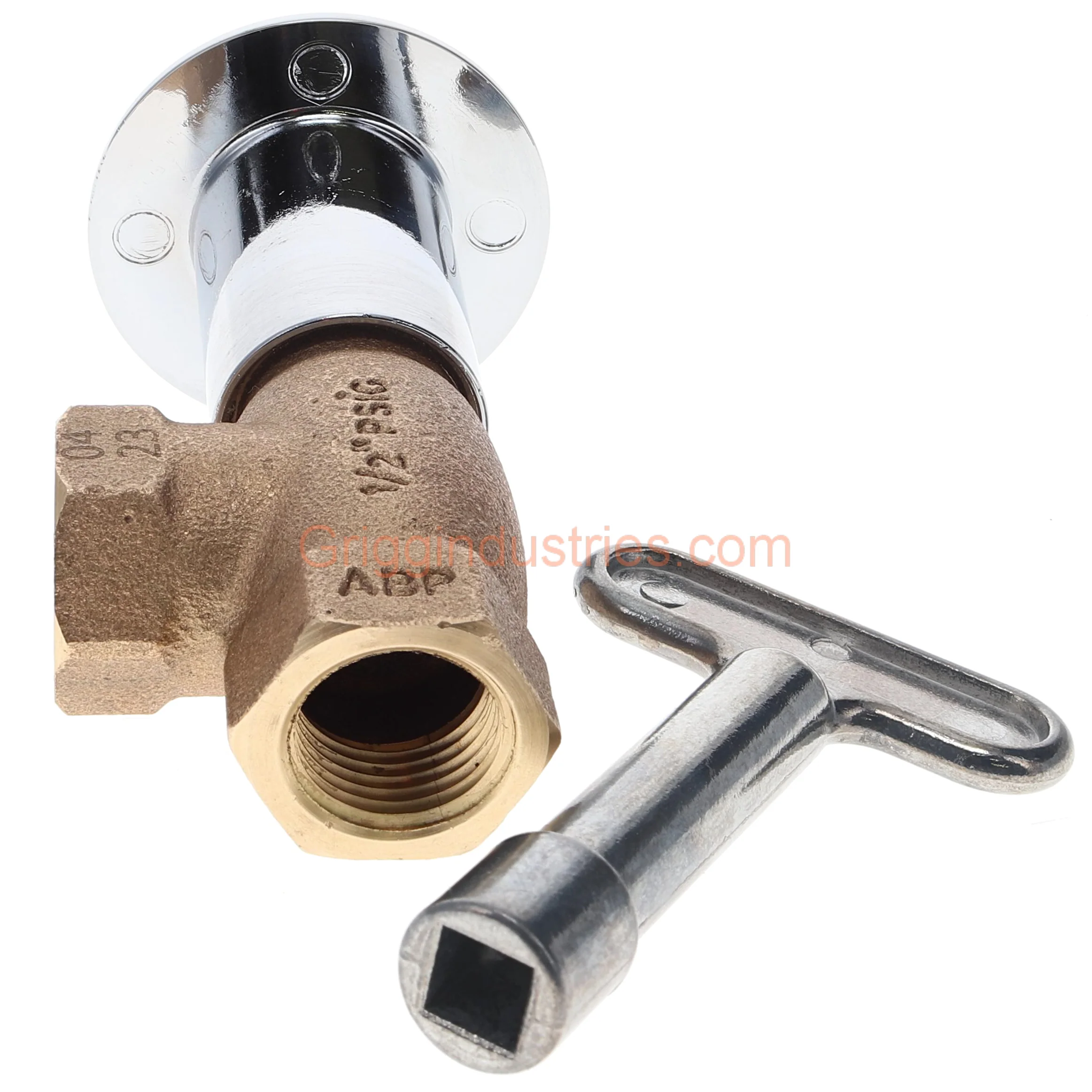Arrowhead Brass 259 1/2 FIP Angle Gas Log Lighter Valve With Key And Flange - Image 7