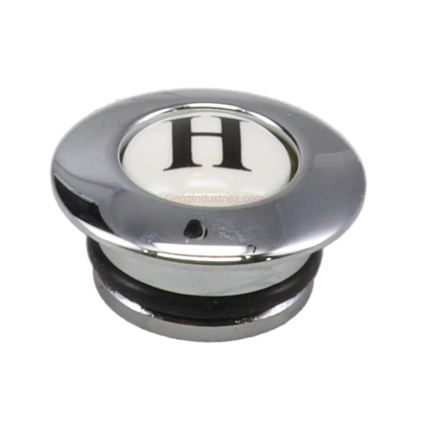 Gerber 86-303 WHT China Cross Handle Button-Hot Chrome - Image 2