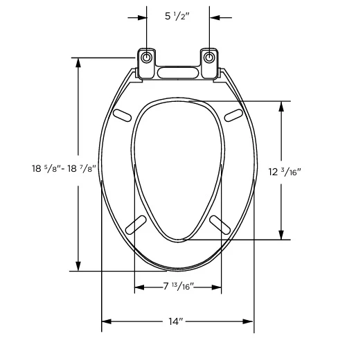 Gerber 99-216 White Standard Elongated Plastic Toilet Seat - Image 2