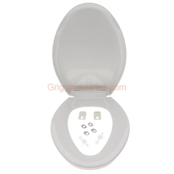 Gerber 99-216 White Standard Elongated Plastic Toilet Seat - Image 3