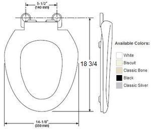 Mansfield Slow Close Elongated White Toilet Seat - Image 3