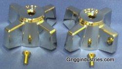 Pair of hot and cold handels for Sterling