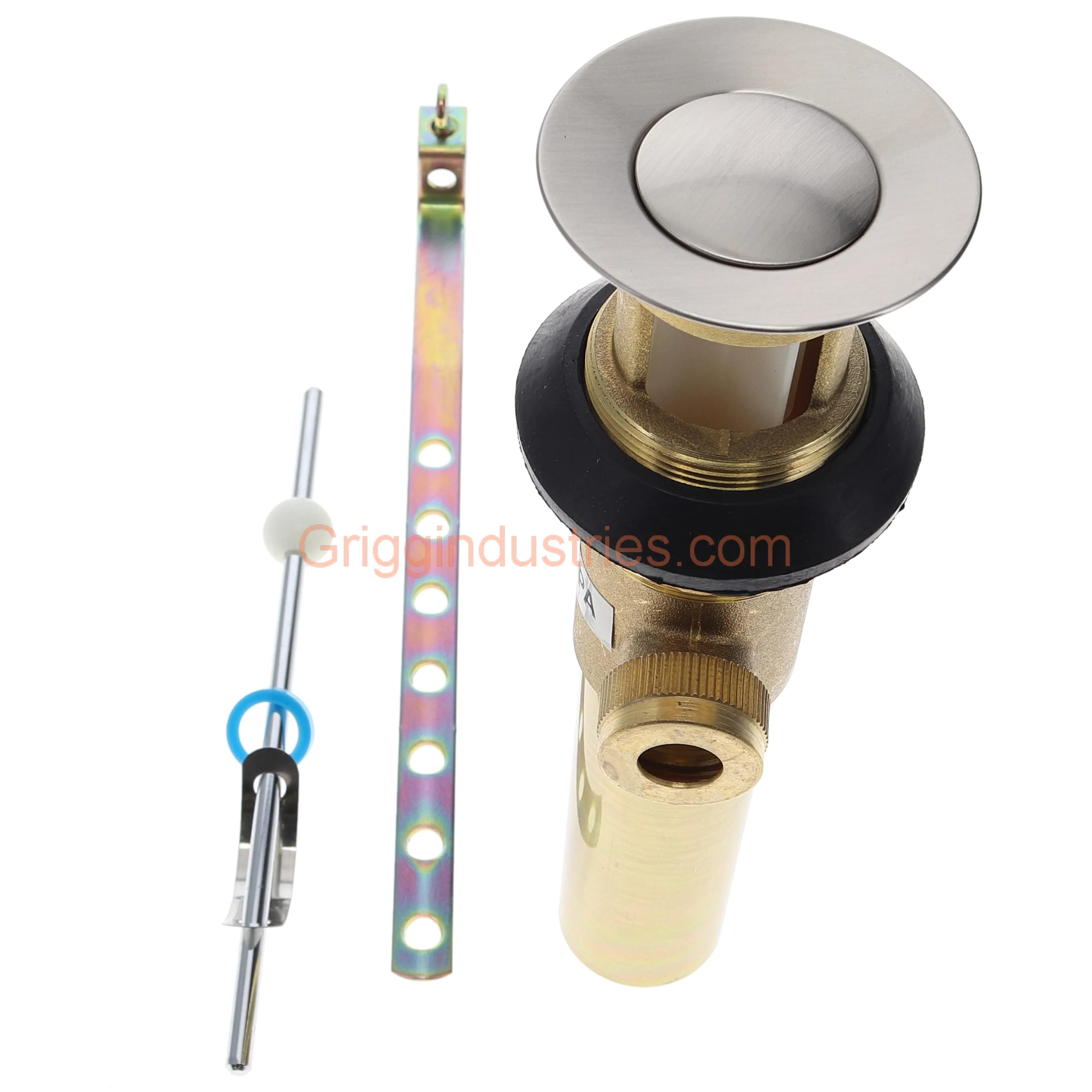 Plumbers Emporium A556200NP Brushed Nickel Metal Pop Up Assembly - Image 10